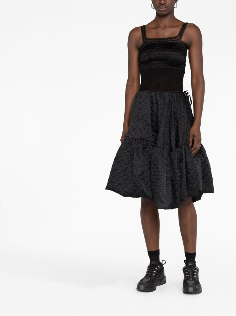 Black Sarina Tiered Full Skirt