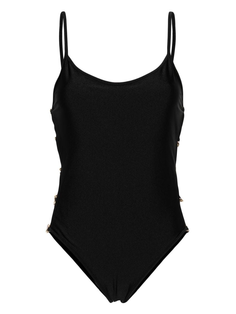 Black Horsebit-detailed Swimsuit