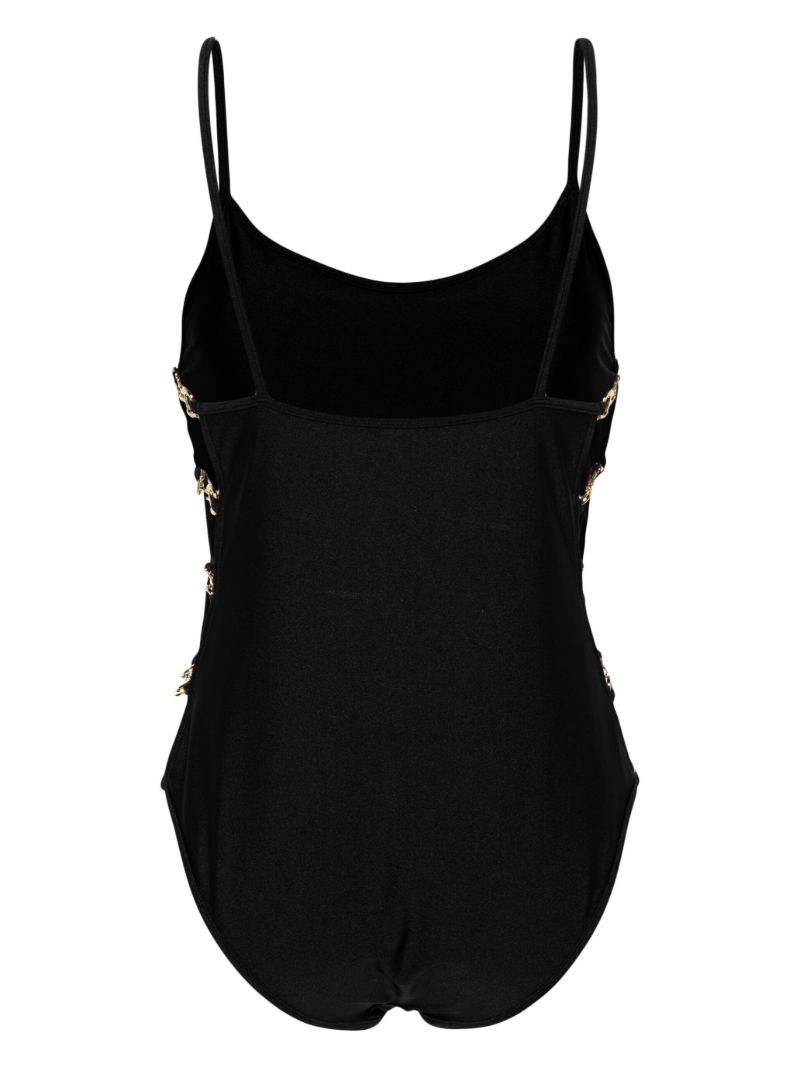 Black Horsebit-detailed Swimsuit