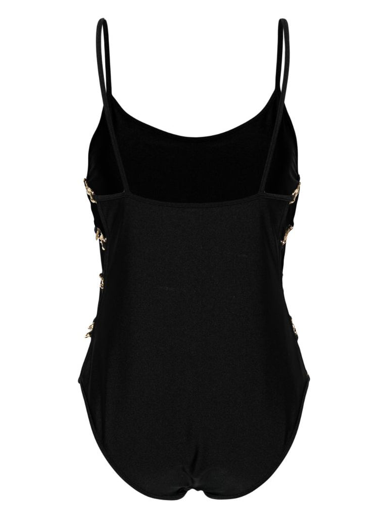 Black Horsebit-detailed Swimsuit