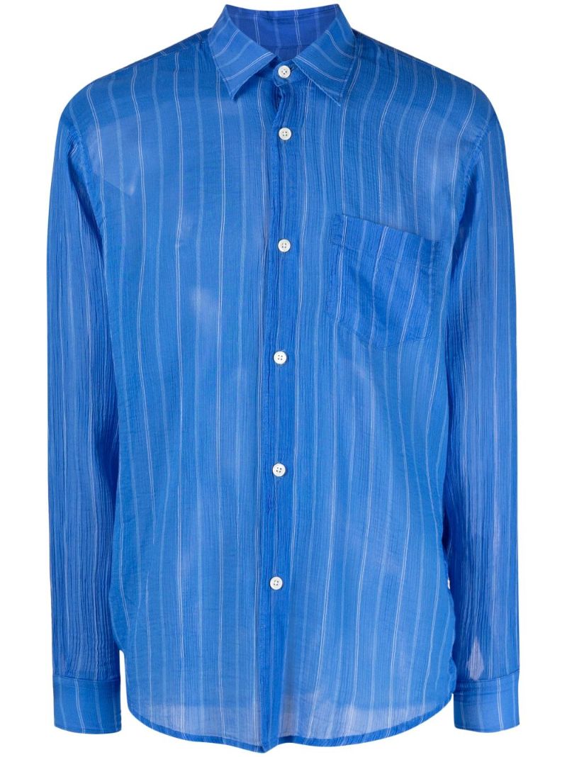 Blue Initial Striped Shirt