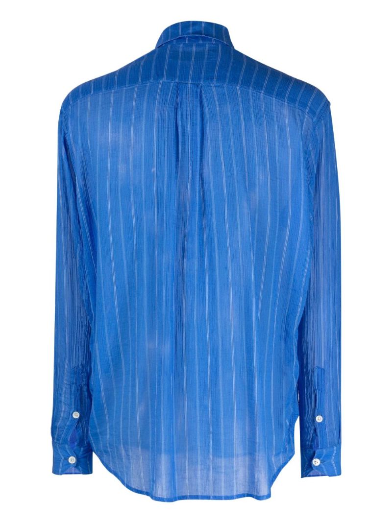 Blue Initial Striped Shirt