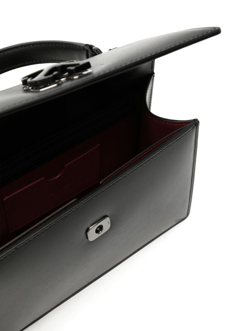 Black Jitney Leather Satchel Bag