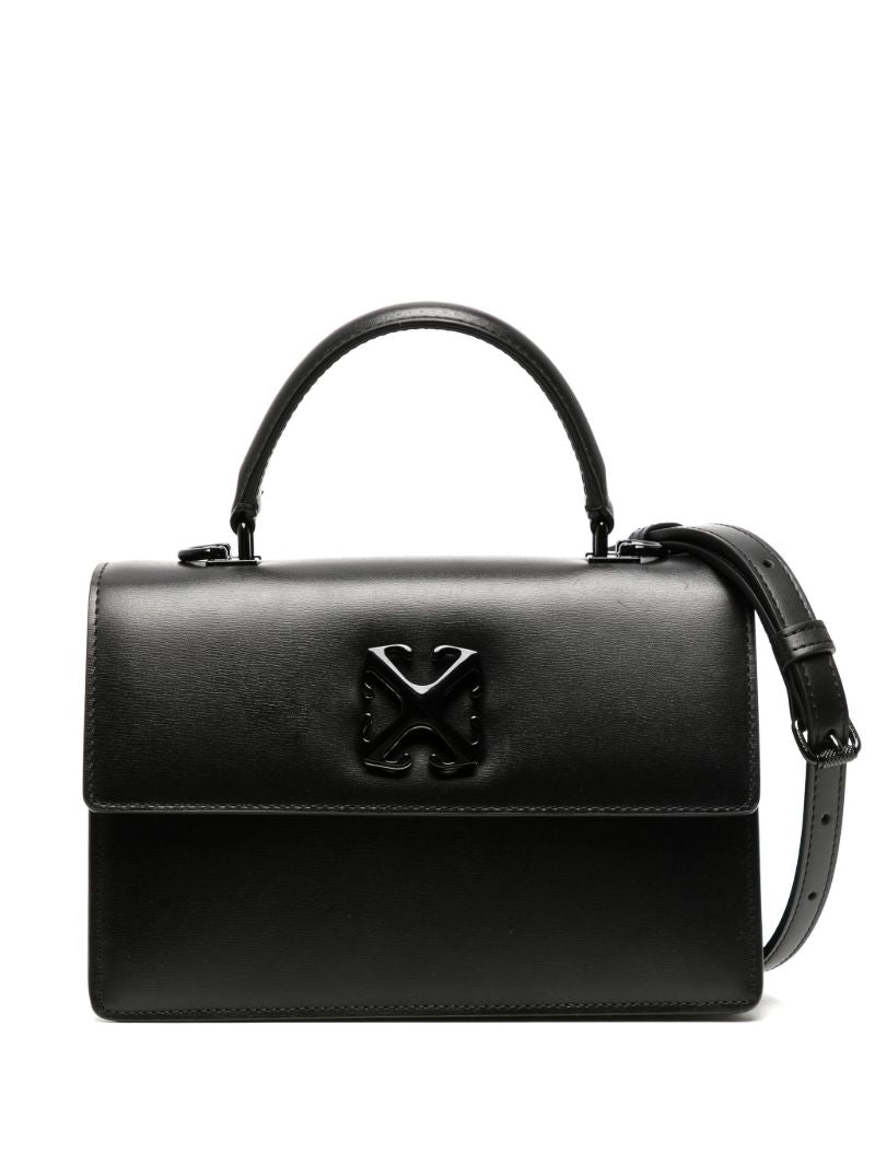 Black Jitney Leather Satchel Bag