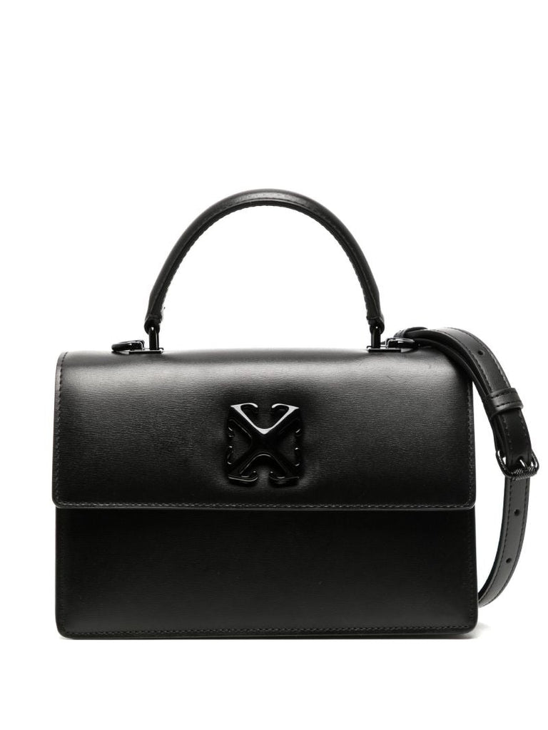 Black Jitney Leather Satchel Bag