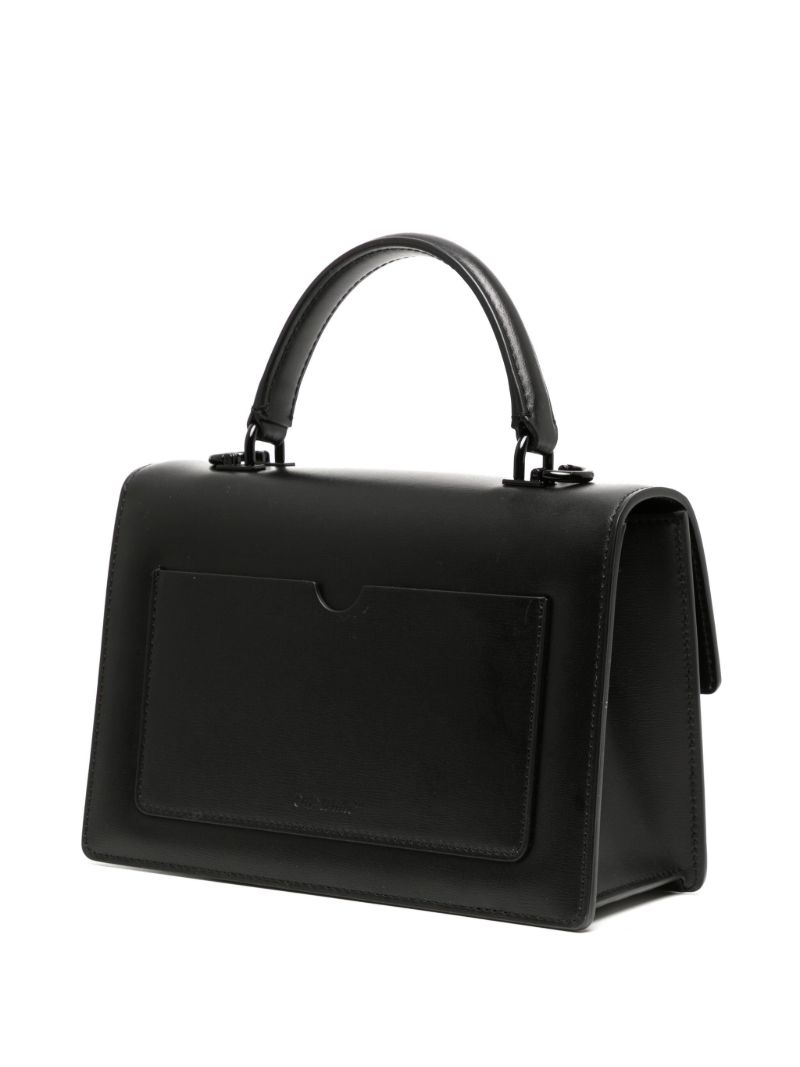 Black Jitney Leather Satchel Bag