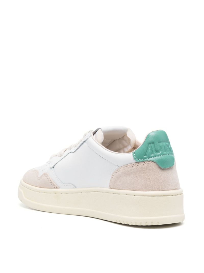 White Medalist Leather Sneakers