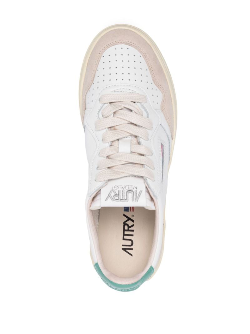 White Medalist Leather Sneakers