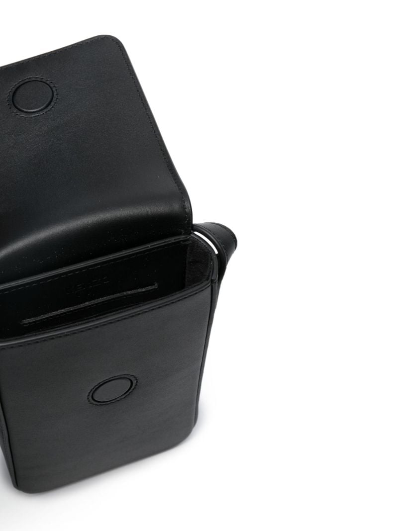 Black Logo Patch Messenger Bag