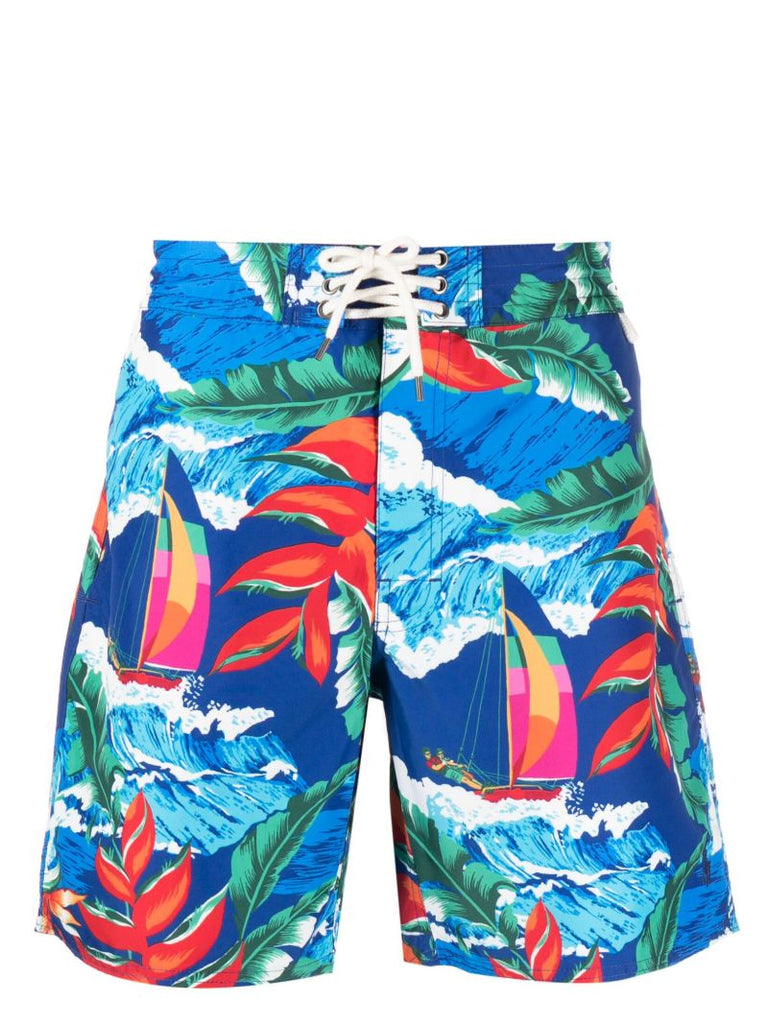 Blue Palm Island Swim Shorts