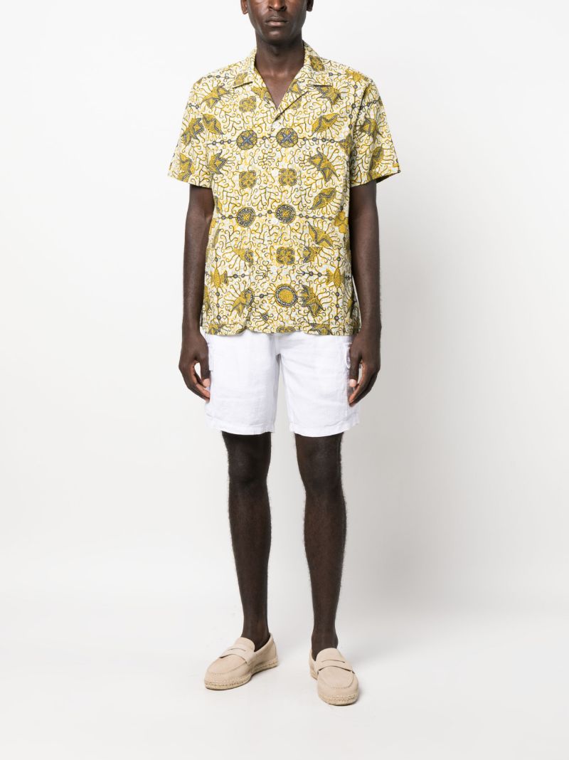 White Baie Linen Cargo Shorts