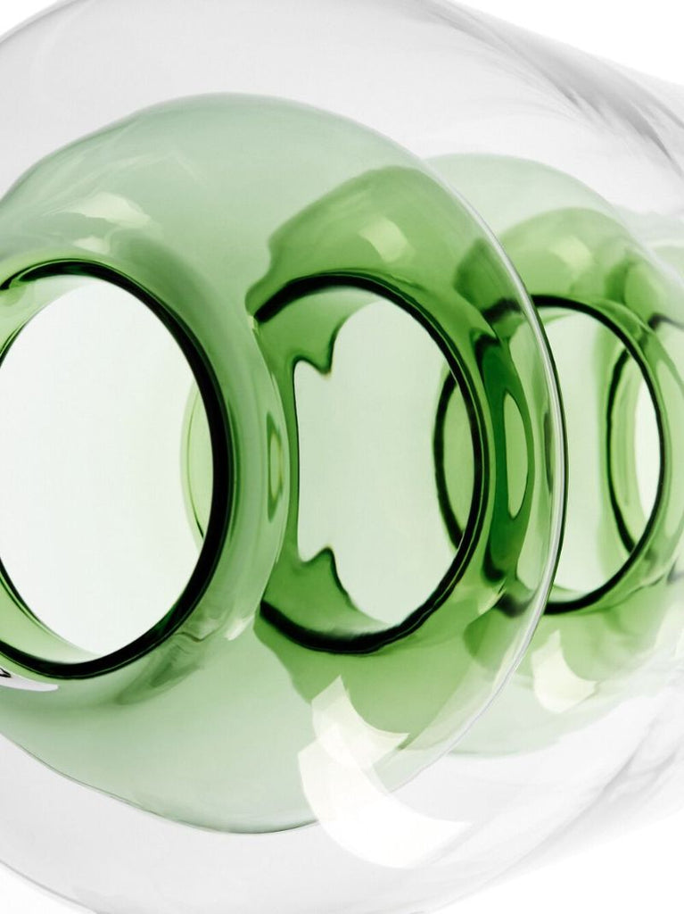 Green Bump Tall Glass Vase