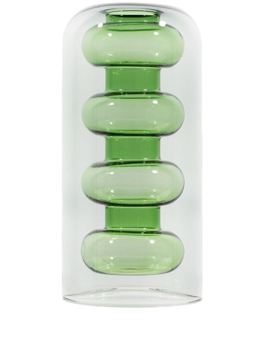 Green Bump Tall Glass Vase