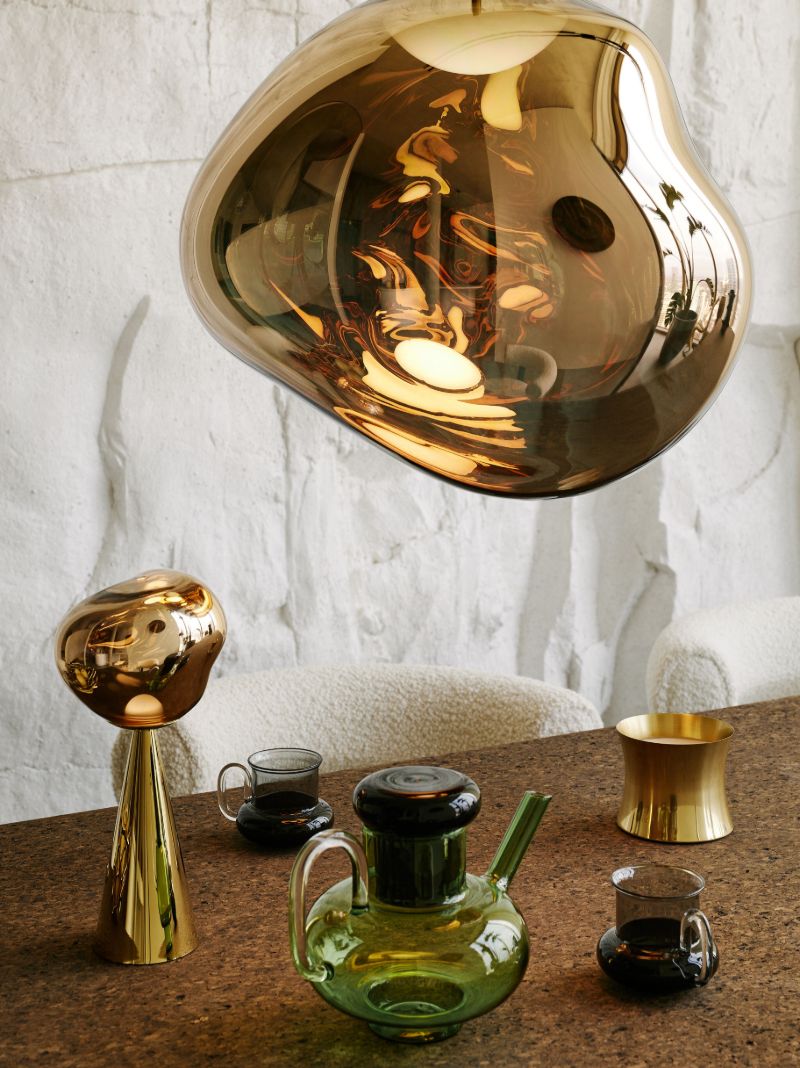 Green Bump Glass Tea Pot