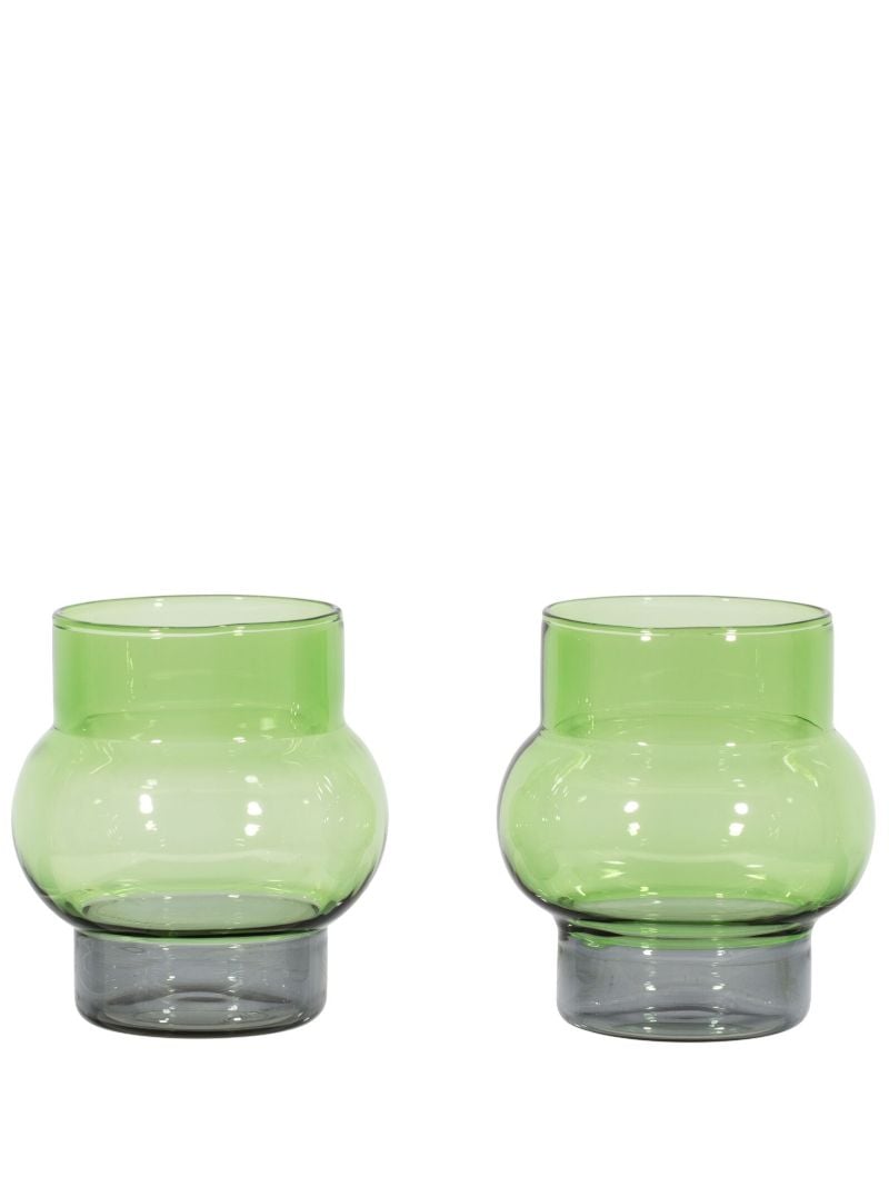 Green Bump Short Glass Set