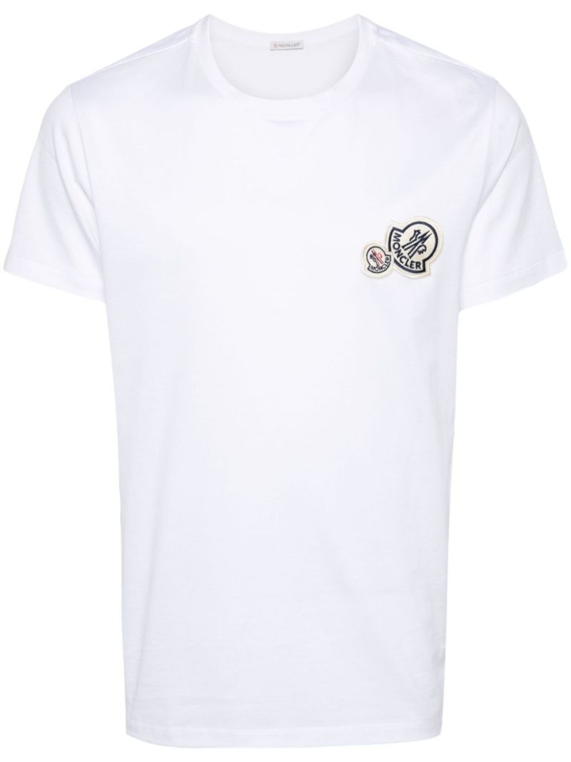 White Logo-patch Cotton T-shirt
