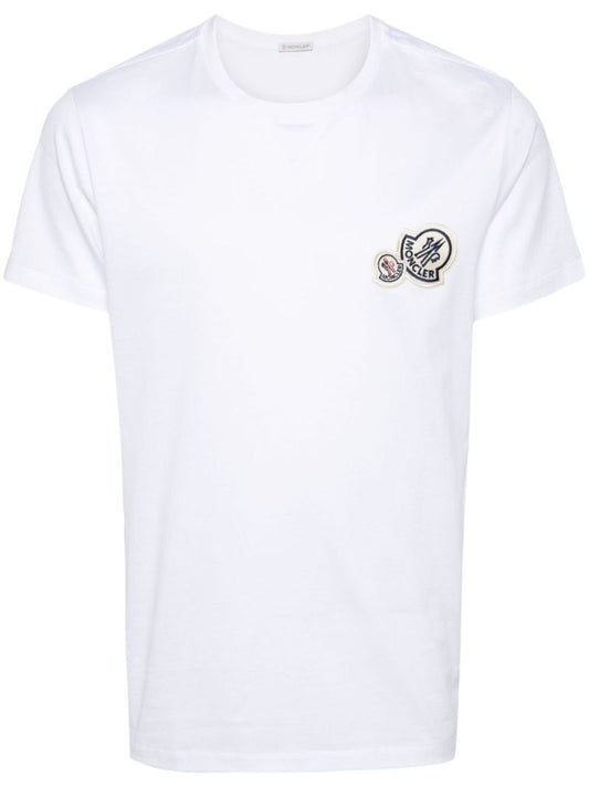 White Logo-patch Cotton T-shirt