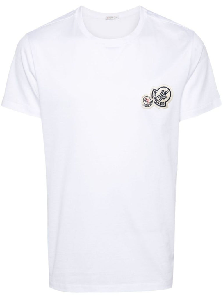 White Logo-patch Cotton T-shirt