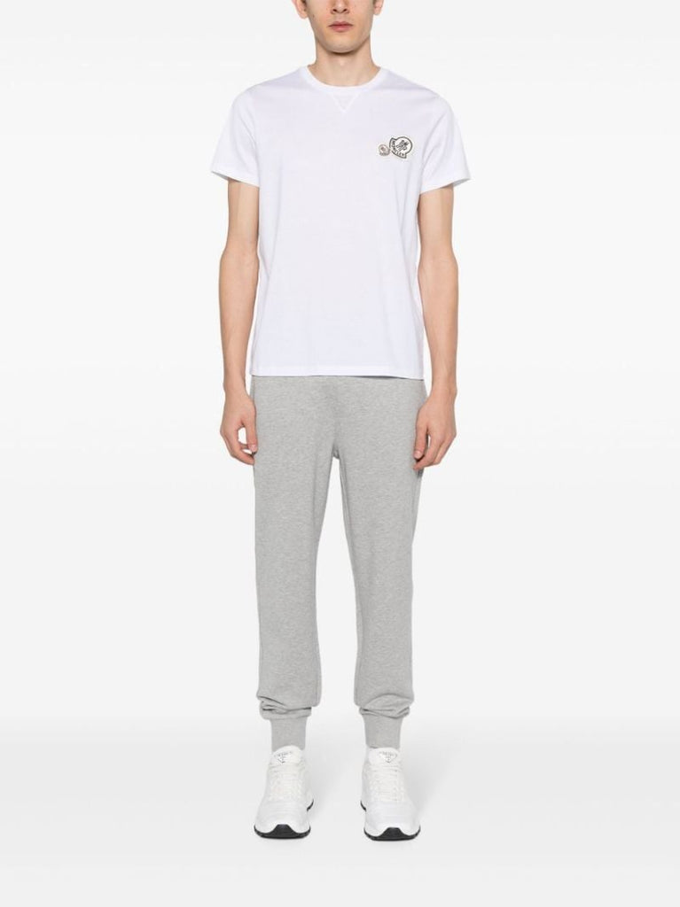 White Logo-patch Cotton T-shirt