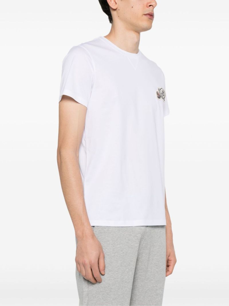 White Logo-patch Cotton T-shirt