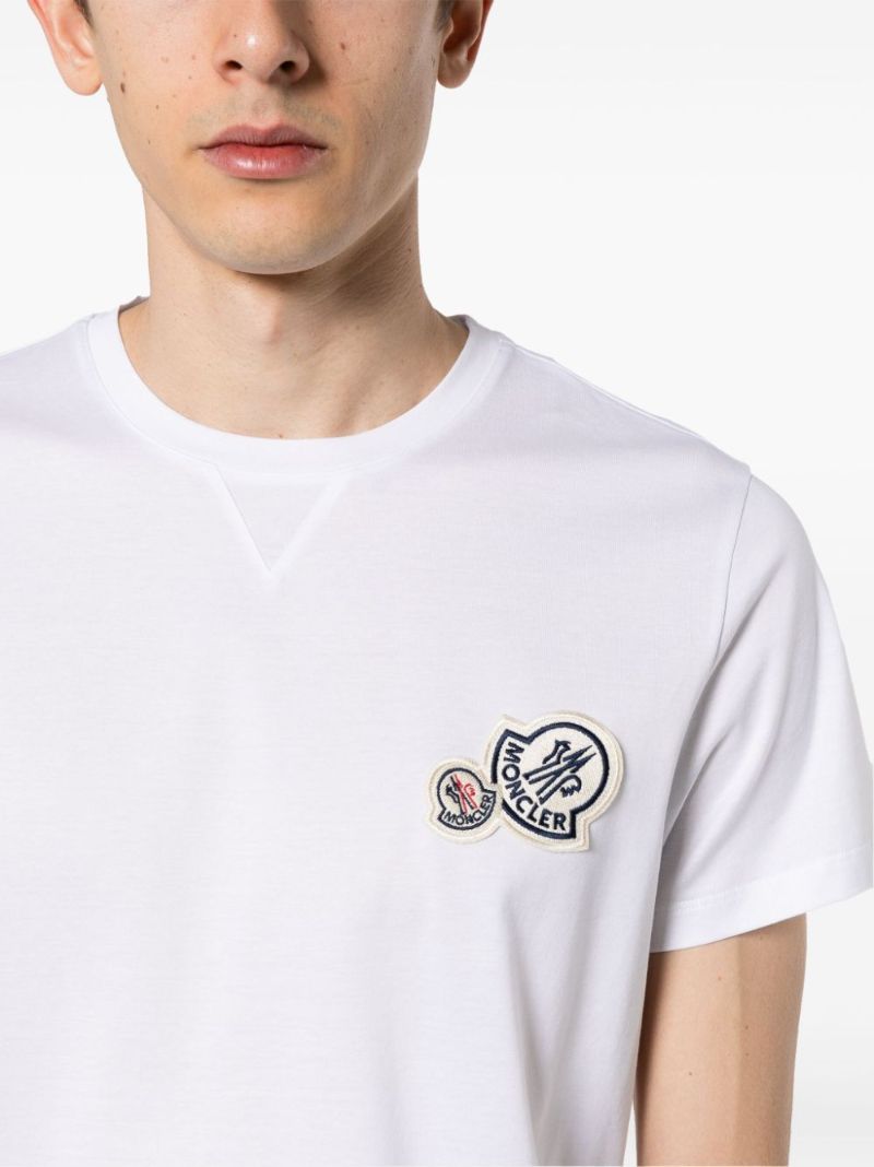 White Logo-patch Cotton T-shirt
