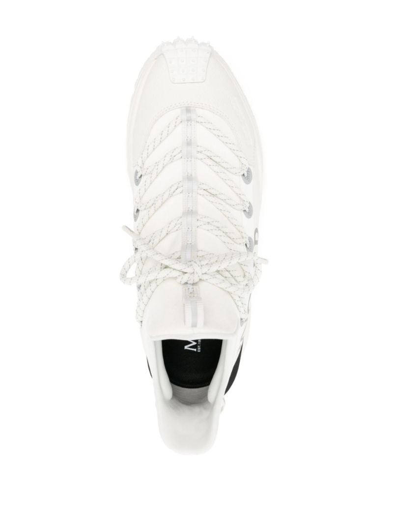 White Logo Print Sneakers