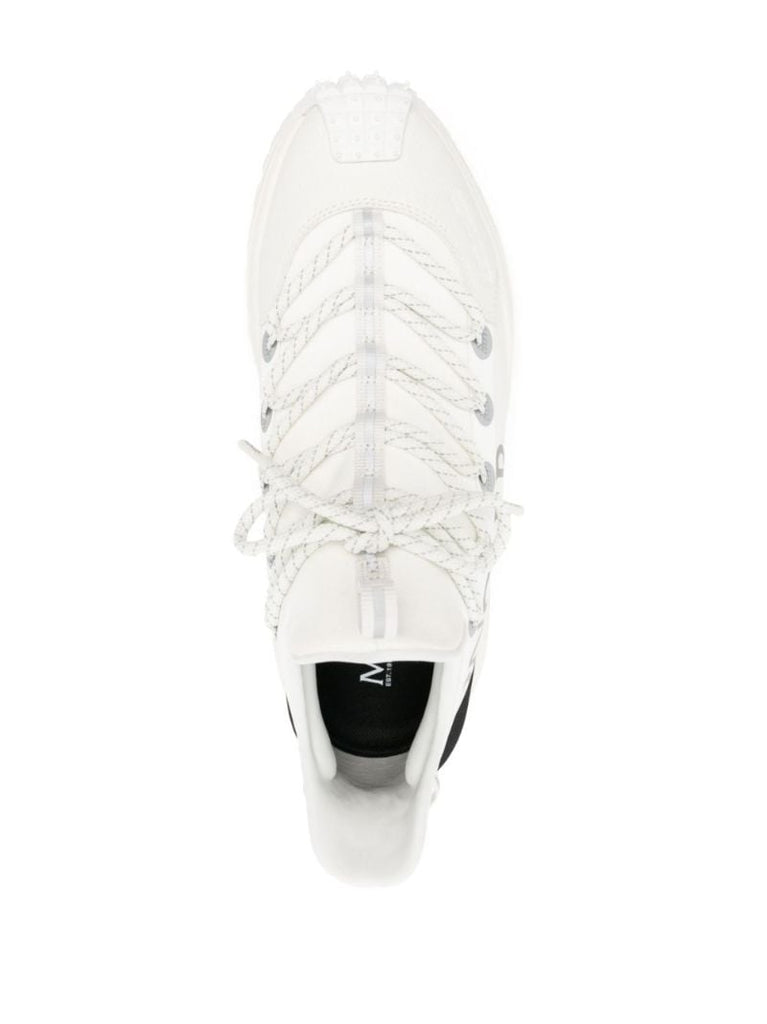 White Logo Print Sneakers