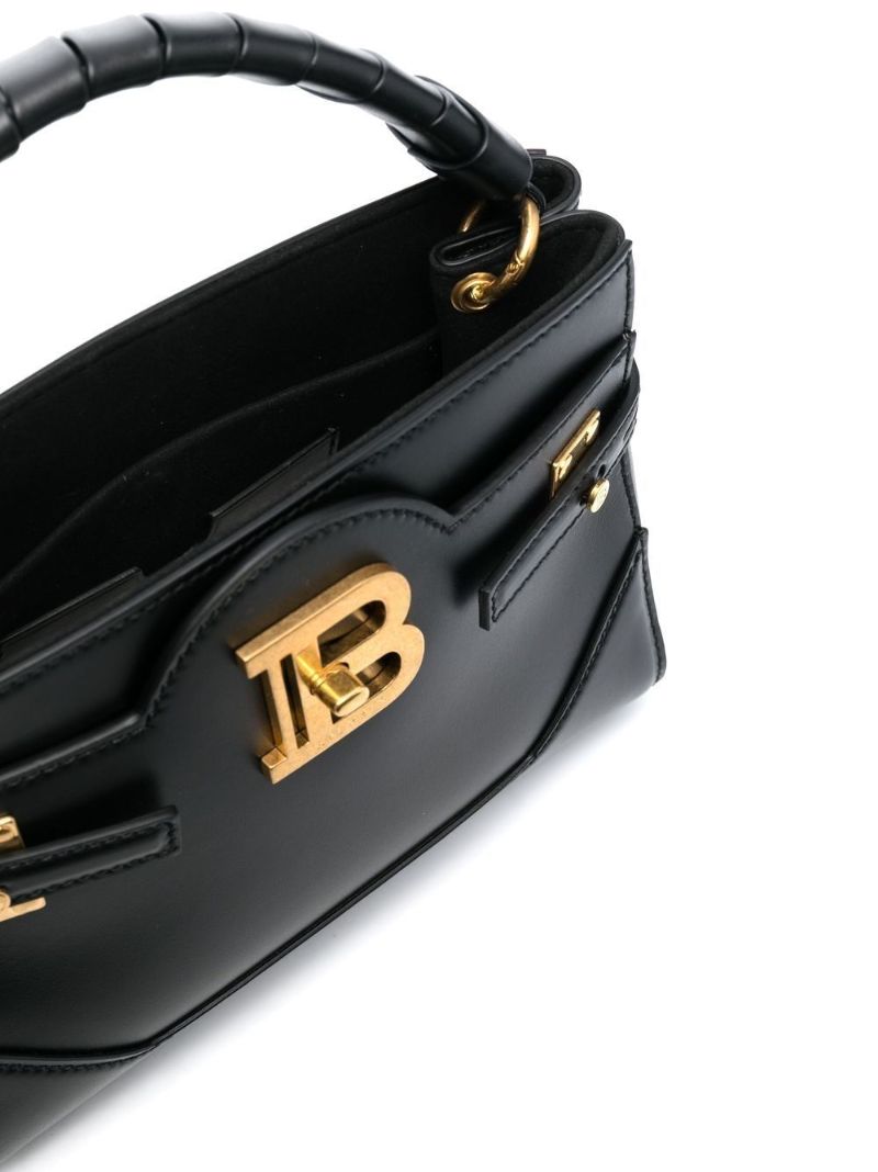Black B-buzz Leather Top Handle Bag