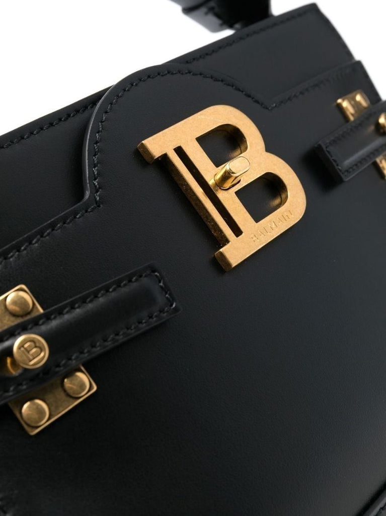 Black B-buzz Leather Top Handle Bag