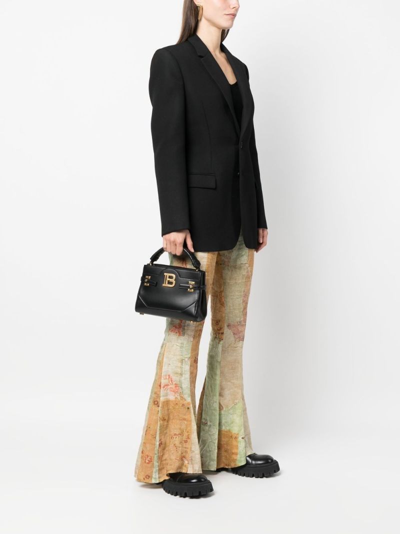 Black B-buzz Leather Top Handle Bag