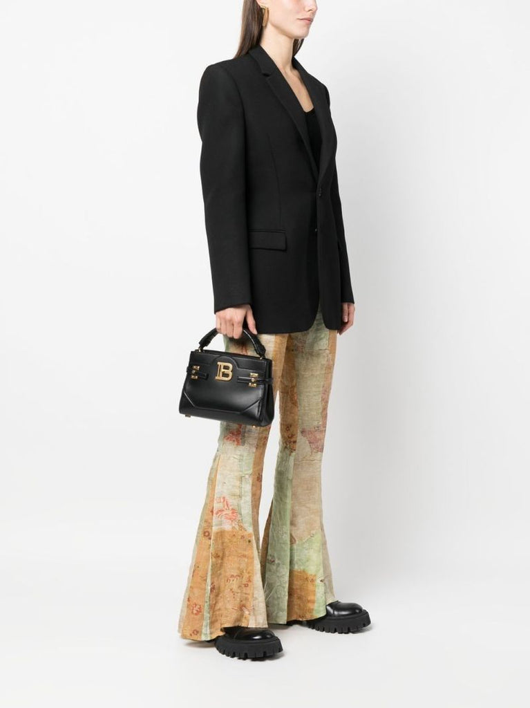 Black B-buzz Leather Top Handle Bag
