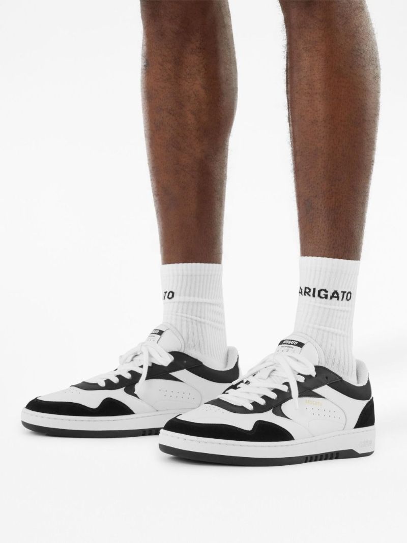 White and Black Arlo Panelled Sneakers