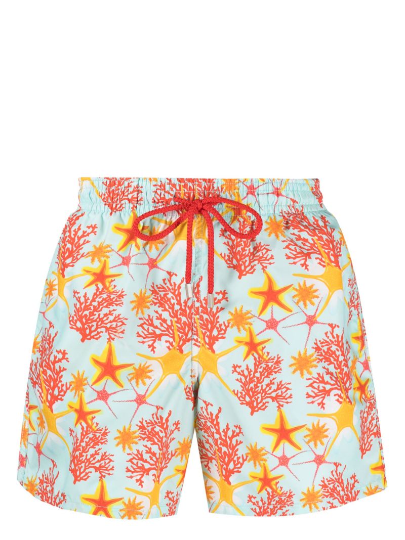 Blue Moorea Starlettes & Coraux Swim Shorts