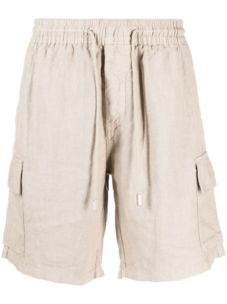 Neutral Baie Linen Cargo Shorts