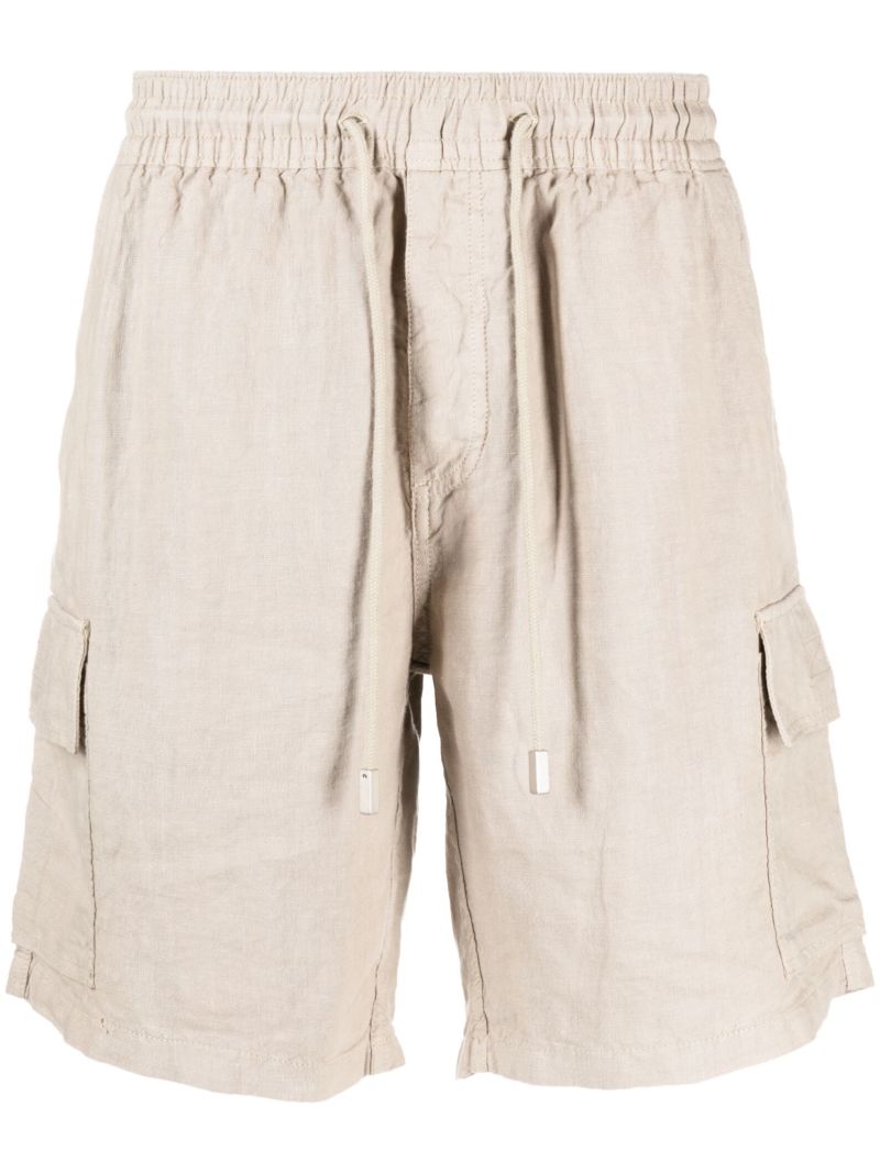 Neutral Baie Linen Cargo Shorts