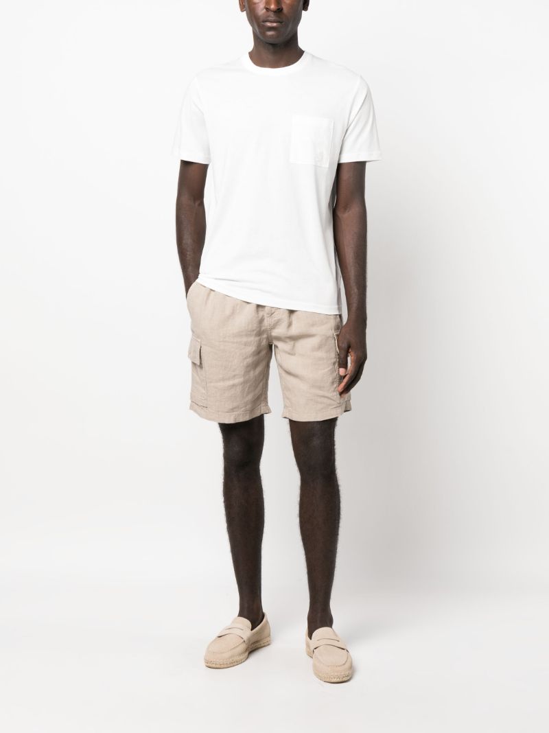 Neutral Baie Linen Cargo Shorts