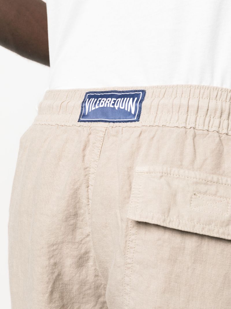 Neutral Baie Linen Cargo Shorts