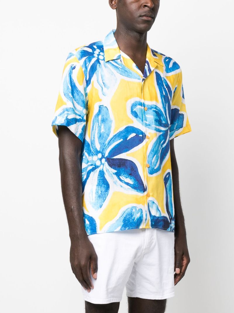 Yellow Chelly Beach Print Shirt