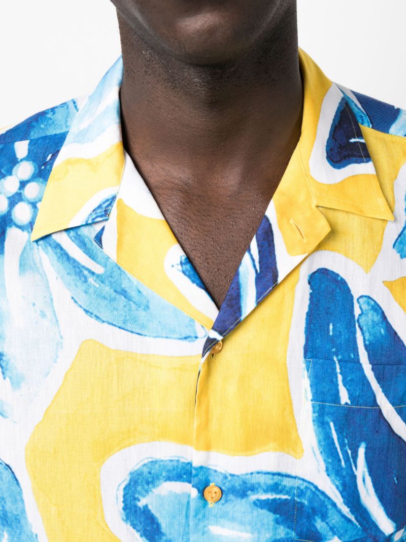Yellow Chelly Beach Print Shirt