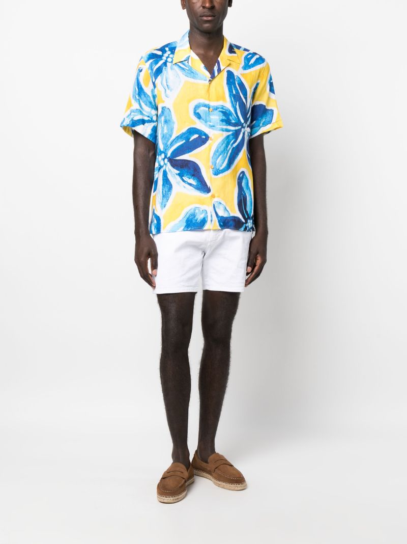 Yellow Chelly Beach Print Shirt