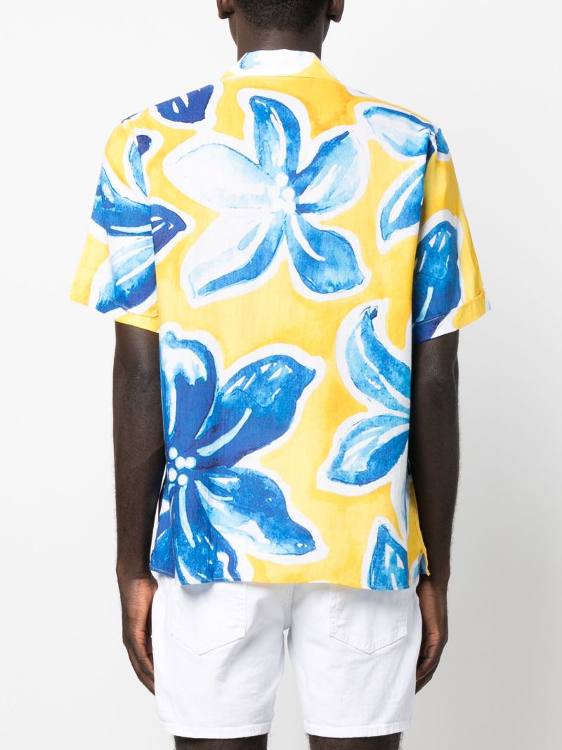 Yellow Chelly Beach Print Shirt