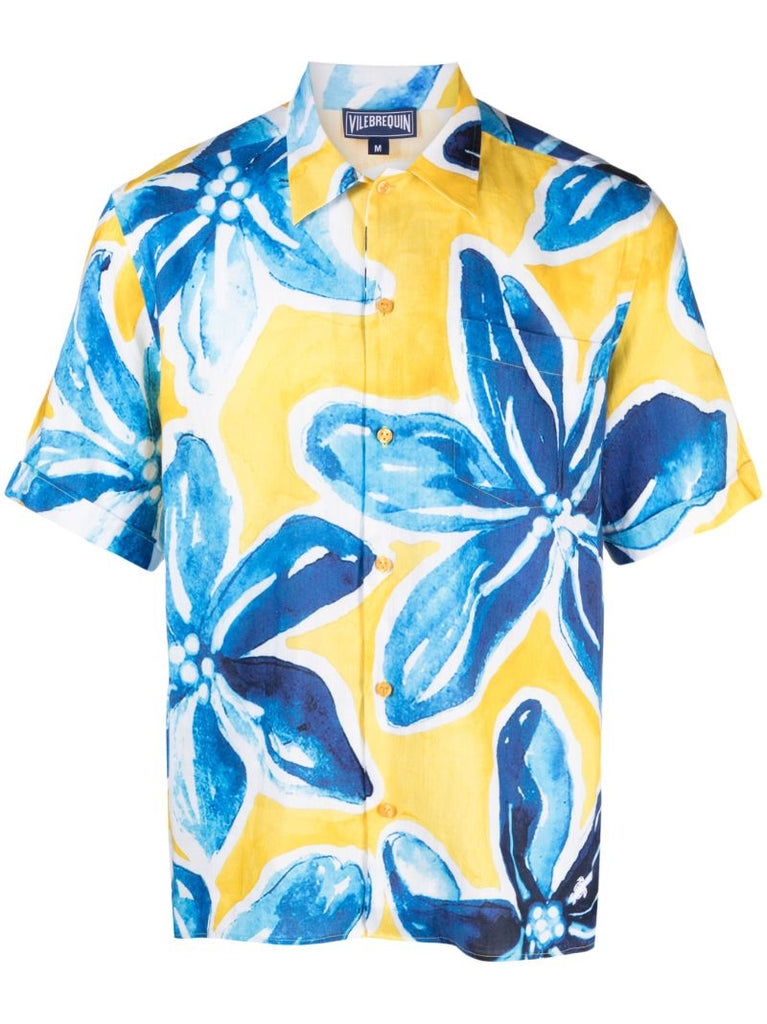 Yellow Chelly Beach Print Shirt