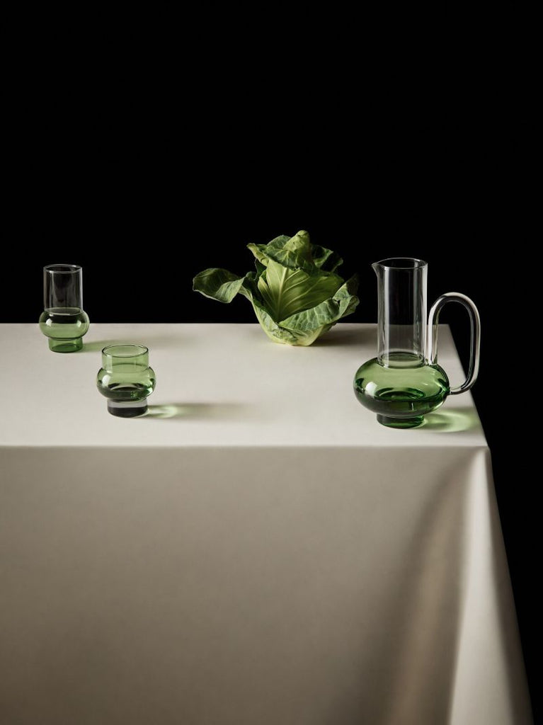Green Bump Tall Glasses Set