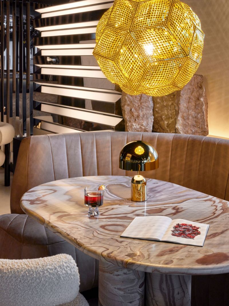 Gold-tone Bell Portable Led Lamp