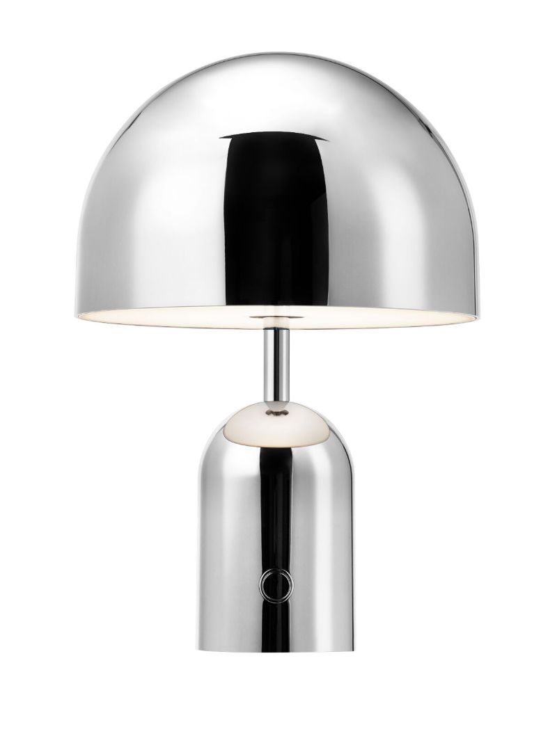 Silver-tone Bell Portable Led Lamp