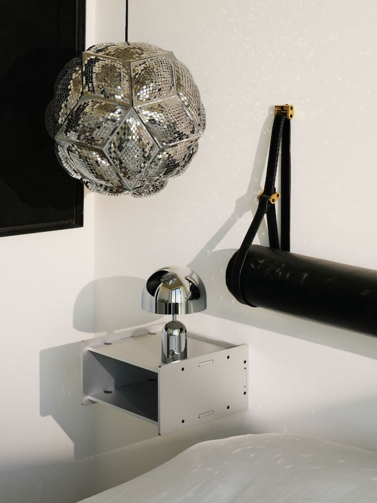 Silver-tone Bell Portable Led Lamp