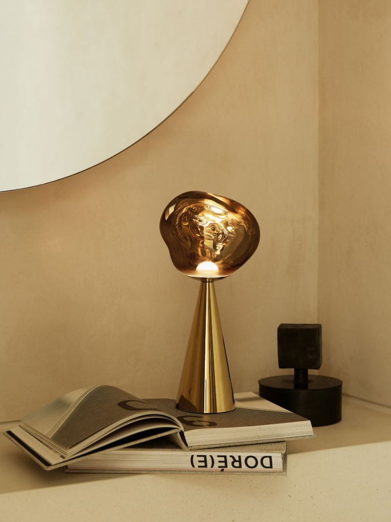 Gold-tone Melt Portable Led Lamp