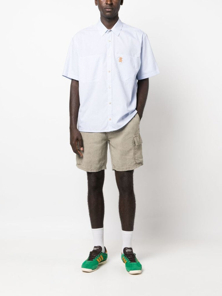 Green Drawstring Linen Deck Shorts