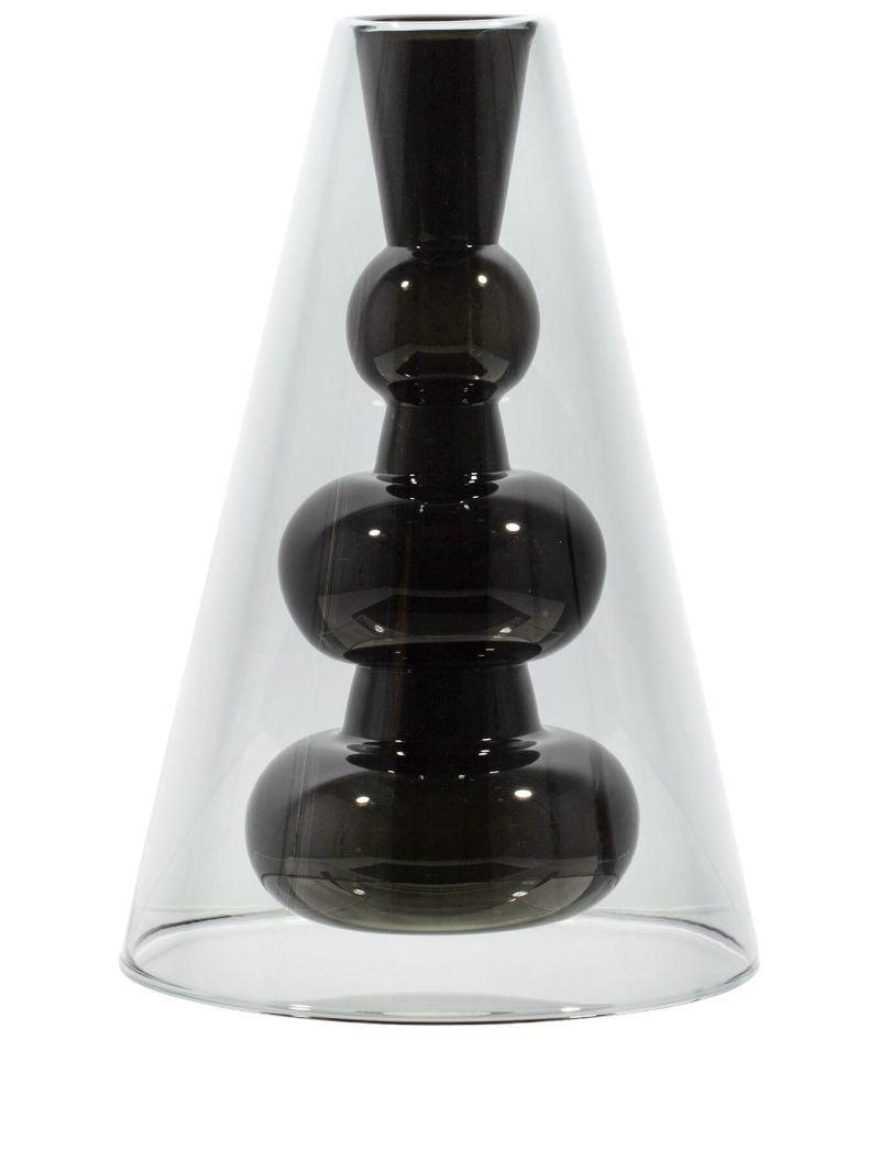 Black Bump Glass Vase