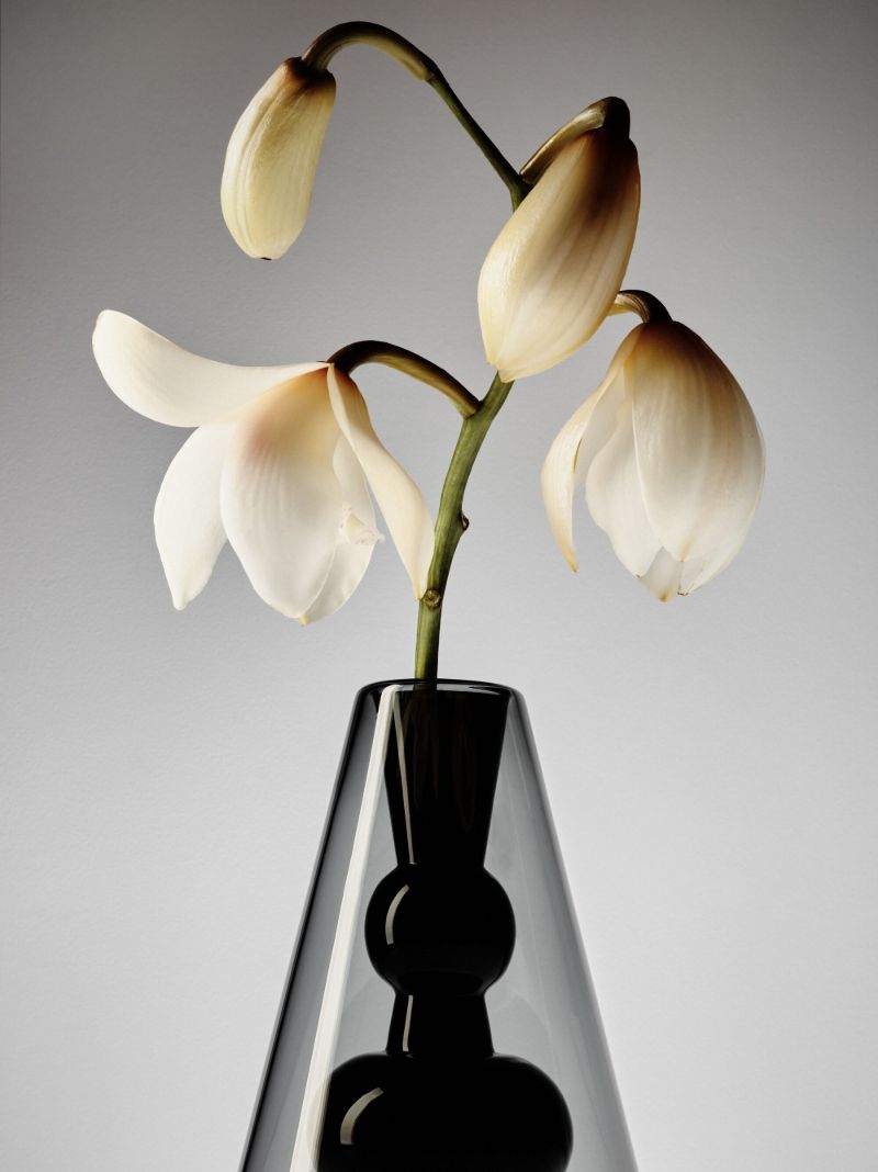 Black Bump Glass Vase